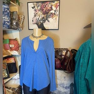 💙NWT Lilla P M blue long sleeve top